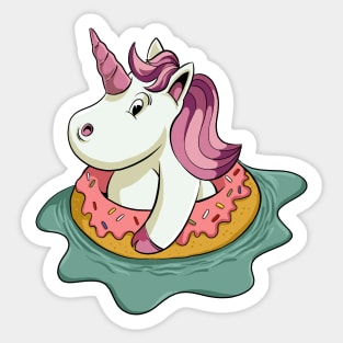 Unicorn Swimming Sticker